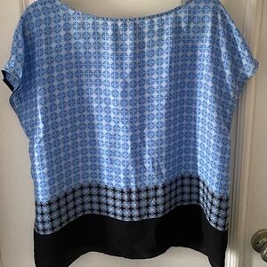 Vince Camuto blue boxy blouse